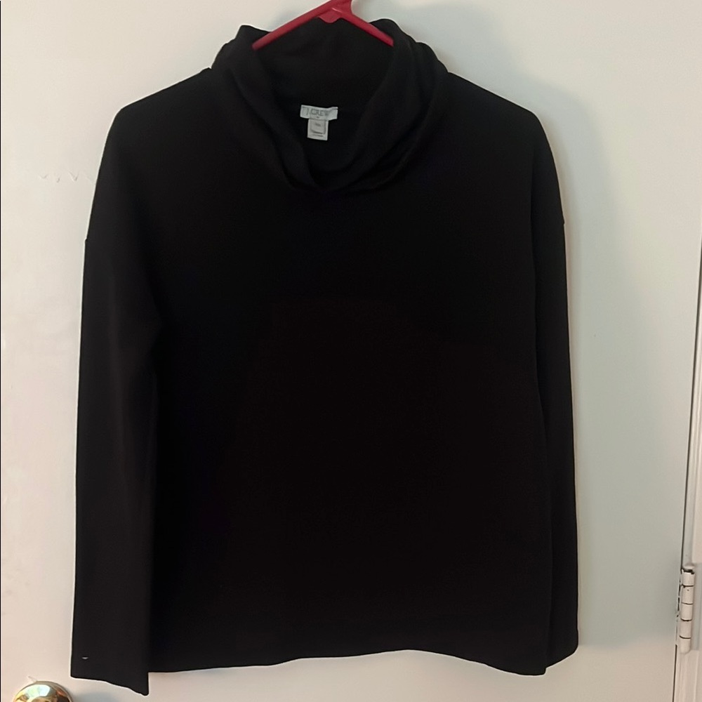 J.Crew Black Cowl Neck Sweatshirt - Size XXS